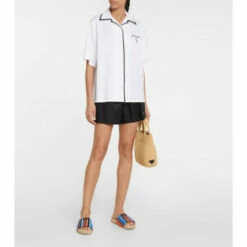 Prada Striped Espadrille Sandals