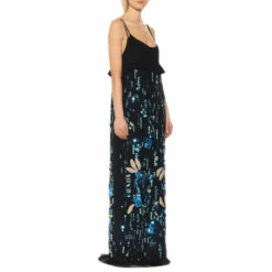 Prada Sequined Silk Chiffon Gown