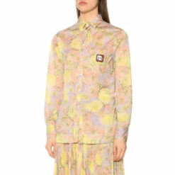 Prada Floral Crêpe Shirt -Cheap Prada Store unnamed file 2193