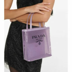 Prada Logo Sequined Tote