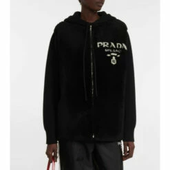 Prada Cashmere And Shearling Hoodie -Cheap Prada Store unnamed file 2244