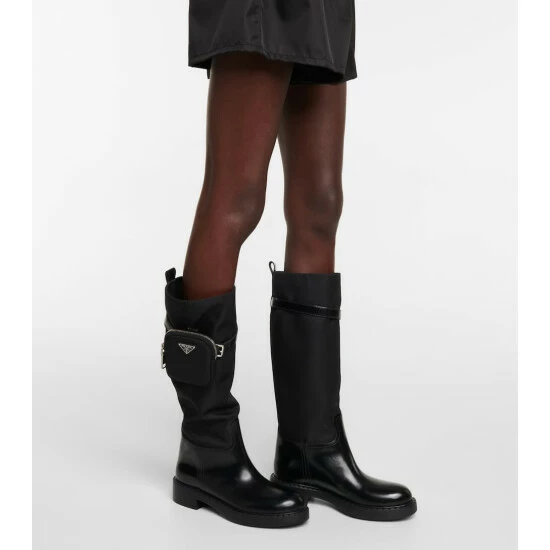 Prada Leather, Nylon And Rubber Boots 5 Prada Leather, Nylon And Rubber Boots - Image 3