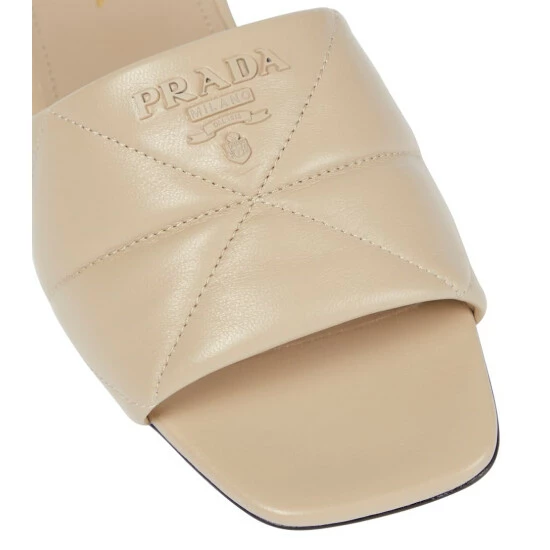 Prada Quilted Leather Slides 7 Prada Quilted Leather Slides - Image 5