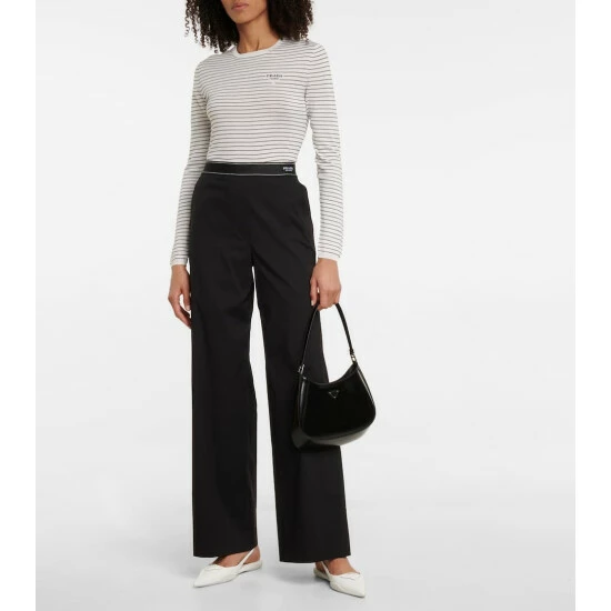 Prada Striped Silk And Cotton Sweater 3 Prada Striped Silk And Cotton Sweater