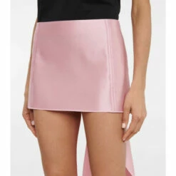 Prada Silk Satin Miniskirt With Train -Cheap Prada Store unnamed file 2289