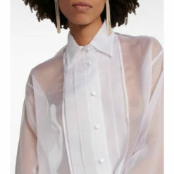 Prada Sheer Silk Organza Shirt -Cheap Prada Store unnamed file 229