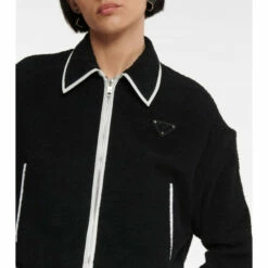 Prada Logo Cropped Cotton Terry Jacket -Cheap Prada Store unnamed file 2307