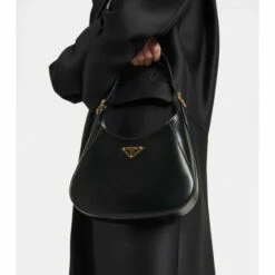 Prada Logo Leather Shoulder Bag