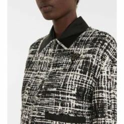 Prada Cotton And Linen Bouclé Crop Jacket -Cheap Prada Store unnamed file 2316