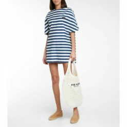 Prada Striped Denim Minidress