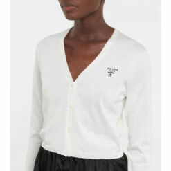Prada Logo Intarsia Silk-blend Cardigan -Cheap Prada Store unnamed file 2361