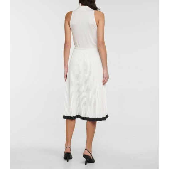 Prada Silk And Cotton Polo Midi Dress 4 Prada Silk And Cotton Polo Midi Dress - Image 2