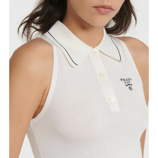 Prada Silk And Cotton Polo Midi Dress 5 Prada Silk And Cotton Polo Midi Dress - Image 3