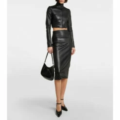 Prada Cropped Leather Jacket