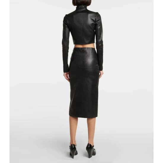 Prada Cropped Leather Jacket 4 Prada Cropped Leather Jacket - Image 2