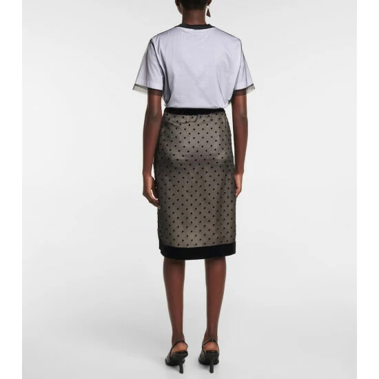 Prada Polka-dot Devoré Midi Skirt 4 Prada Polka-dot Devoré Midi Skirt - Image 2