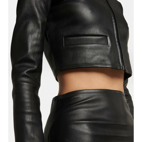 Prada Cropped Leather Jacket 7 Prada Cropped Leather Jacket - Image 5
