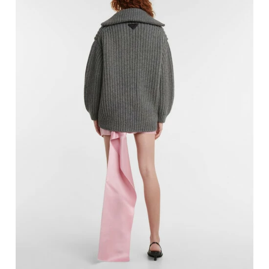 Prada Ribbed-knit Zipped Cardigan 4 Prada Ribbed-knit Zipped Cardigan - Image 2