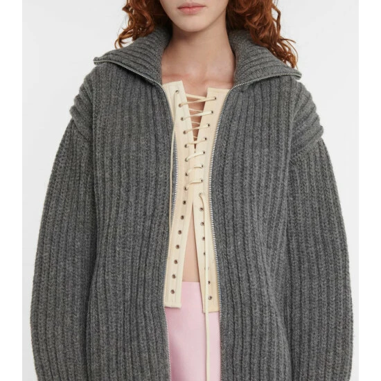 Prada Ribbed-knit Zipped Cardigan 5 Prada Ribbed-knit Zipped Cardigan - Image 3