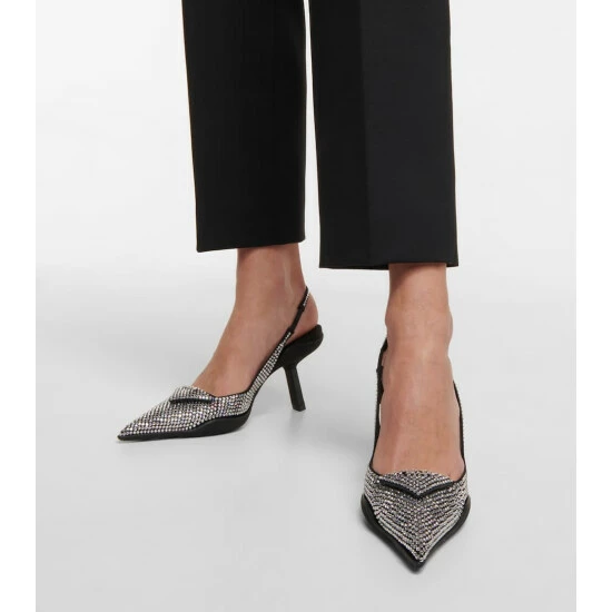 Prada Crystal-embellished Slingback Pumps 5 Prada Crystal-embellished Slingback Pumps - Image 3