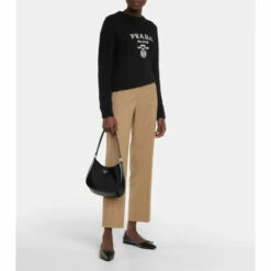 Prada Embossed Leather Ballet Flats