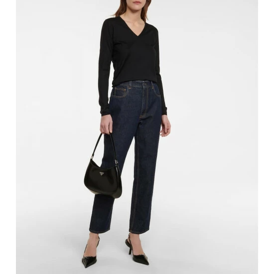 Prada V-neck Cashmere And Silk Sweater 3 Prada V-neck Cashmere And Silk Sweater