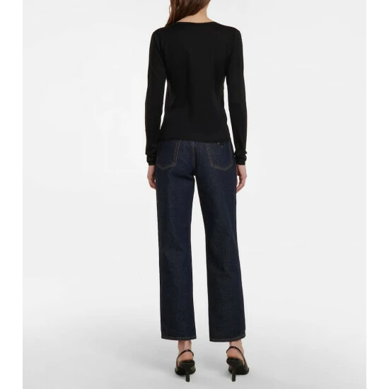 Prada V-neck Cashmere And Silk Sweater 4 Prada V-neck Cashmere And Silk Sweater - Image 2