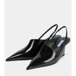 Prada Brushed Leather Slingback Wedges -Cheap Prada Store unnamed file 2513