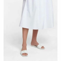 Prada Logo Leather Slides -Cheap Prada Store unnamed file 2524