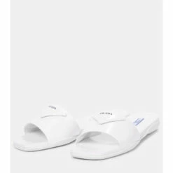 Prada Logo Leather Slides -Cheap Prada Store unnamed file 2525