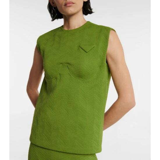Prada Logo Sleeveless Knit Top 6 Prada Logo Sleeveless Knit Top - Image 4