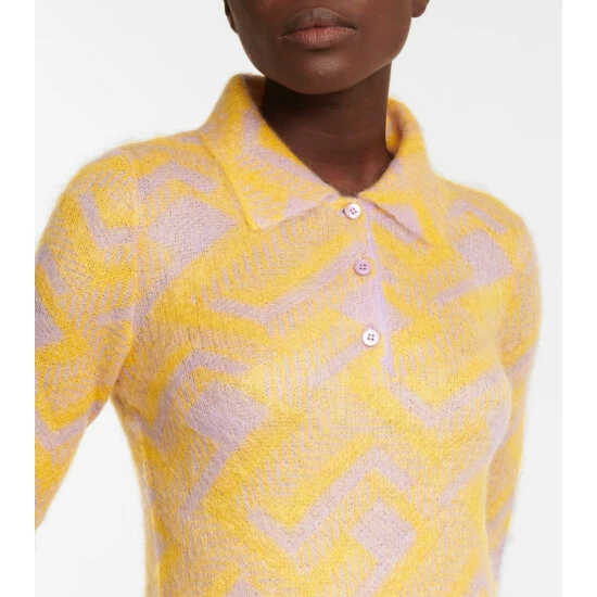 Prada Mohair-blend Polo Sweater 6 Prada Mohair-blend Polo Sweater - Image 4