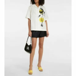 Prada Logo Leather Sandals