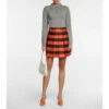 Prada Striped Silk-blend Miniskirt