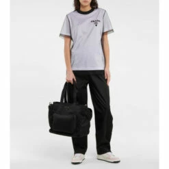 Prada Logo Leather Sneakers