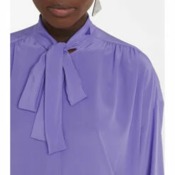 Prada Silk Crêpe De Chine Tie-neck Blouse -Cheap Prada Store unnamed file 2668