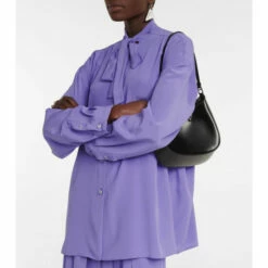 Prada Silk Crêpe De Chine Tie-neck Blouse -Cheap Prada Store unnamed file 2669