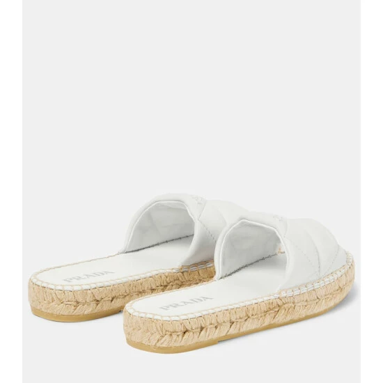 Prada Quilted Leather Espadrille Slides 4 Prada Quilted Leather Espadrille Slides - Image 2