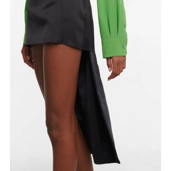 Prada Silk Satin Hybrid Miniskirt 6 Prada Silk Satin Hybrid Miniskirt - Image 4