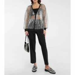 Prada Sequined Tulle Cardigan
