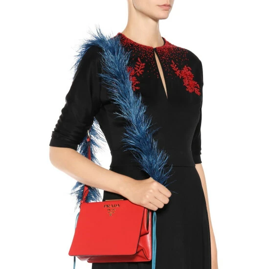 Prada Feather-trimmed Shoulder Strap 4 Prada Feather-trimmed Shoulder Strap - Image 2