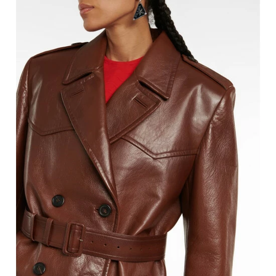 Prada Leather Trench Coat 5 Prada Leather Trench Coat - Image 3