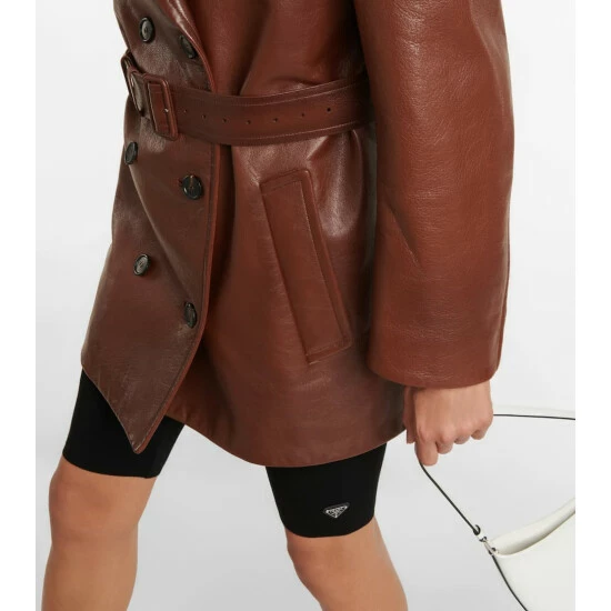 Prada Leather Trench Coat 6 Prada Leather Trench Coat - Image 4