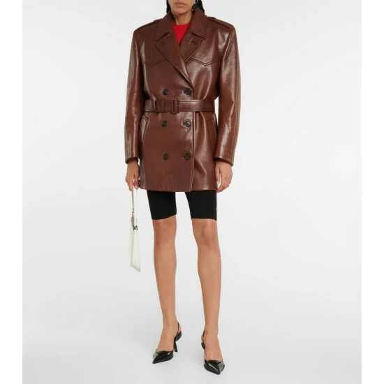 Prada Leather Trench Coat 7 Prada Leather Trench Coat - Image 5