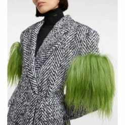 Prada Shearling-trimmed Tweed Coat -Cheap Prada Store unnamed file 2854