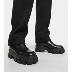 Prada Monolith Leather Ankle Boots -Cheap Prada Store unnamed file 2862