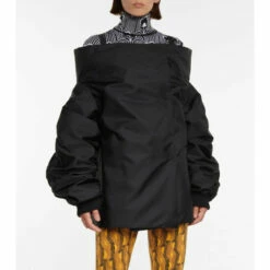 Prada Nylon Off-the-shoulder Jacket -Cheap Prada Store unnamed file 2936