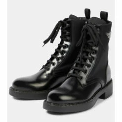 Prada Nylon And Leather Combat Boots -Cheap Prada Store unnamed file 2957