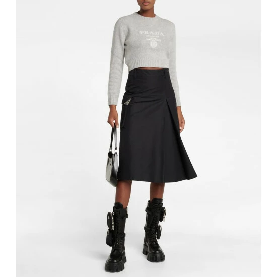 Prada Virgin Wool And Cashmere Cropped Sweater 3 Prada Virgin Wool And Cashmere Cropped Sweater