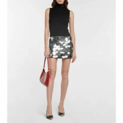 Prada Embellished Silk Miniskirt